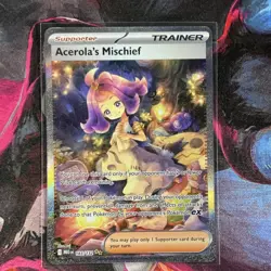 Pokemon Acerola's Mischief ME01: Mega Evolution Rare Full Art Holo 183/132 Trai… - Image 1