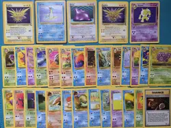 Pokemon Card Bundle Part Complete Fossil Set 2 Holo 3 Rare 27 Com/Uncom - Image 1