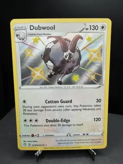 Pokemon TCG Sword & Shield Shining Fates Dubwool SV104/SV122 Shiny Art Rare NM - Image 1