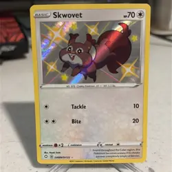 Skwovet SV099/SV122 Pokemon TCG Shining Fates: Shiny Vault Holo Rare - NM - Image 1