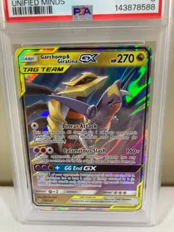 2019 POKEMON SUN & MOON UNIFIED MINDS GARCHOMP & GIRATINA GX #146 PSA 8 - Image 2