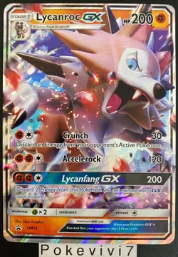 Carte Pokemon LYCANROC / LOUGAROC SM14 PROMO GX Soleil et Lune ENGLISH OCCASION - Image 1