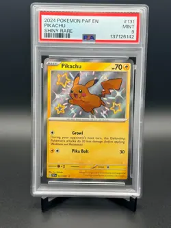 2024 POKEMON PAF EN-PALDEAN FATES SHINY RARE #131 PIKACHU PSA 9 - Image 1