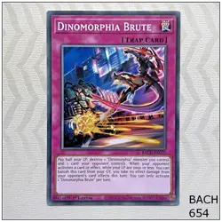 Dinomorphia Brute - BACH-EN070 - Common 1st Edition Yugioh - Image 1