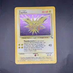 Pokemon Card: Zapdos 15/62 - Holo Rare - Fossil Set (MP) - Image 1