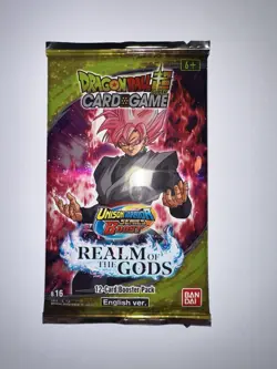 DRAGONBALL SUPER X4 BOOSTER SEALED CARD GAME REALM OF THE GODS CON 12 CARDS - Image 2
