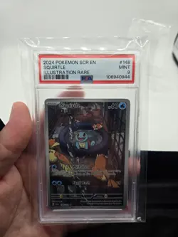 Squirtle 148/142 Stellar Crown Illustration Rare PSA 9 Pokemon - Image 1