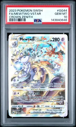PSA 10 Mewtwo Vstar GG44/GG70 Crown Zenith Pokemon - Image 1