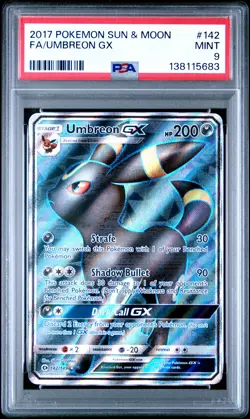 2017 Pokemon Sun & Moon #142 Fa/Umbreon Gx PSA 9 - Image 1