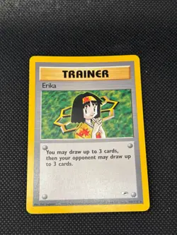 POKEMON ERIKA 100/132 GYM HEROES NON HOLO - NM - Image 1