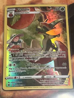 Pokemon Flapple TG02/TG30 Astral Radiance NM- MISCUT, 2 Squared Edges - Image 1