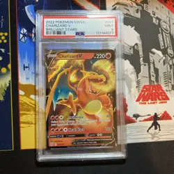 2022 POKEMON SWSH BRILLIANT STARS #017/172 CHARIZARD V PSA 9 - Image 1