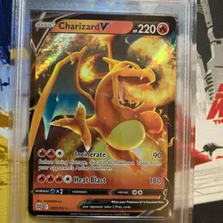 2022 POKEMON SWSH BRILLIANT STARS #017/172 CHARIZARD V PSA 9 - Image 3