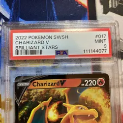 2022 POKEMON SWSH BRILLIANT STARS #017/172 CHARIZARD V PSA 9 - Image 5
