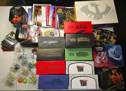 Pokemon Accessory Lot (Empty ETBs, Sleeves, Dice, Dividers, Player's Guides) - Image 1
