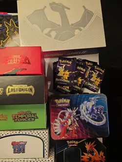 Pokemon Accessory Lot (Empty ETBs, Sleeves, Dice, Dividers, Player's Guides) - Image 2