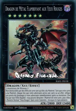 Yu-Gi-Oh ! Dragon de Metal Flamboyant aux yeux Rouges RA01-FR038 VF/SUPER - Image 1
