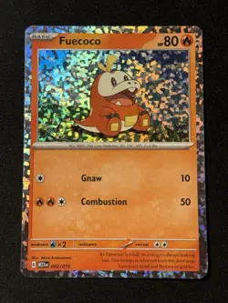 Fuecoco 002/015 - Holo - McDonald’s 2023 Pokemon TCG Card M23en - Image 1
