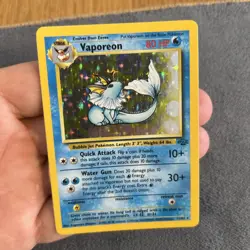 Pokemon TCG Vaporeon Holo Card Jungle 12/64 Rare Vintage NM/LP - Image 2