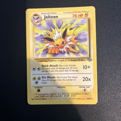 Jolteon Pokemon Card 20/64 Jungle Set Rare WOTC LP-NM - Image 1