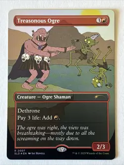 MTG Treasonous Ogre (2007) *Rainbow Foil* Secret Lair: Jay Howell MT/NM - Image 1