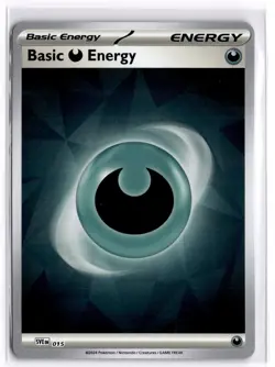 Pokemon TCG Basic Darkness Energy (Cracked Ice Holo) 015 Sv07 Stellar Crown Holo - Image 1