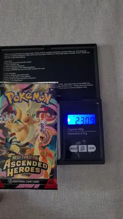 Pokemon TCG Ascended Heroes Very Heavy 23.09g Sealed Booster Pack - Image 2