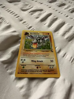 Pokemon TCG Aerodactyl 1/62 Fossil Unlimited Rare Holo - Image 3