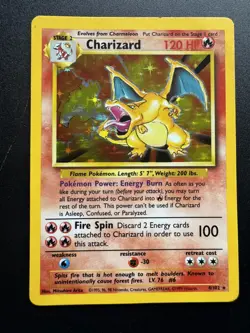 Pokemon TCG Charizard Base Set 4/102 Holo Unlimited Holo Rare - Image 1
