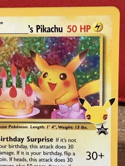 Pokemon TCG Birthday Pikachu Celebrations: Classic Collection 24/53 Near Mint - Image 3