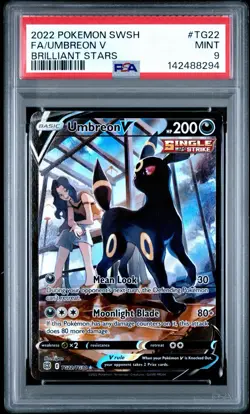 Pokemon Umbreon V TG22/TG30 Swsh09: Brilliant Stars Trainer Gallery Holo PSA 9 - Image 1