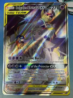 Solgaleo & Lunala GX 216/236 Cosmic Eclipse Alternate Art Pokemon Card - Image 1