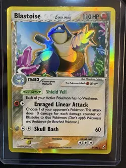 Blastoise Delta Species Holo 2/100 Crystal Guardians Rare Pokemon Card 📈 - Image 1