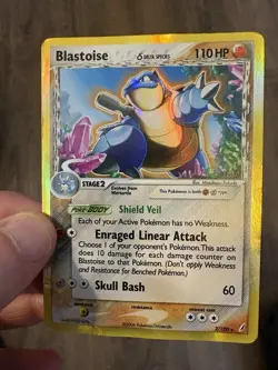 Blastoise Delta Species Holo 2/100 Crystal Guardians Rare Pokemon Card 📈 - Image 3