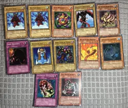 Lot Of 12 Vintage YuGiOh! Cards | Trap | Fire | Earth | Light | Dark | Wind 1996 - Image 1