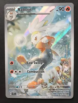 Raboot 147/142 Stellar Crown ILLUSTRATION RARE HOLO Pokemon Card Near Mint - Image 1
