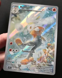 Raboot 147/142 Stellar Crown ILLUSTRATION RARE HOLO Pokemon Card Near Mint - Image 3