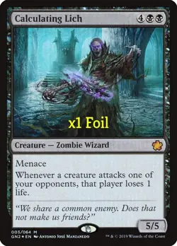 MTG Foil Game Night 2019 GN2 Calculating Lich NM - Image 1