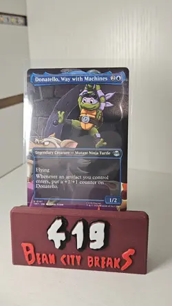 MTG TMNT BORDERLESS SCENE U Donatello, Way with Machines #0197 - Image 1