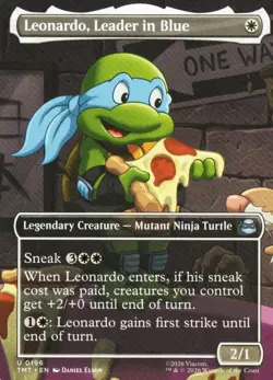Leonardo, Leader in Blue (Borderless) U Teenage Mutant Ninja Turtles 196 NM - Image 1