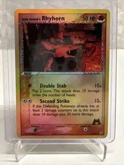 Pokemon - Team Magma's Rhyhorn - 67/95 EX Team Magma vs Team Aqua - Reverse Holo - Image 1