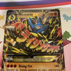 Pokemon TCG XY Furious Fists Mega Lucario EX 55/111 NM Condition Ultra Rare - Image 3