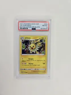 Pokemon Jolteon Battle Styles 3Pk. Blister Holo Promo SWSH094 PSA 8 - Image 2