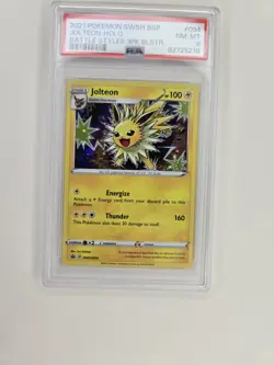 Pokemon Jolteon Battle Styles 3Pk. Blister Holo Promo SWSH094 PSA 8 - Image 4