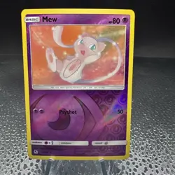 Pokemon TCG Mew 32/68 Hidden Fates Reverse Holo Rare Near Mint - Image 1