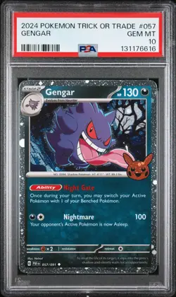 2024 POKEMON TRICK OR TRADE #057 GENGAR PSA 10 - Image 1
