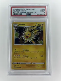 2021 Pokemon Jolteon SWSH094 Black Star Promo MT PSA 9 - Image 1