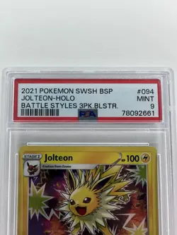 2021 Pokemon Jolteon SWSH094 Black Star Promo MT PSA 9 - Image 2
