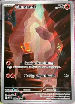 Pokemon TCG - Glumanda - 168/165 - MEW 151 - DEUTSCH Karte Art Rare - Image 1