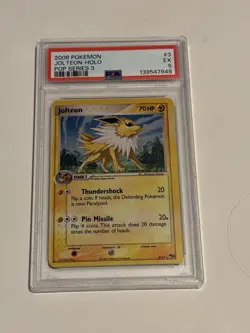 2006 Pokemon Pop Series 3 #3 Jolteon Holo Psa 5 TCG - Image 1